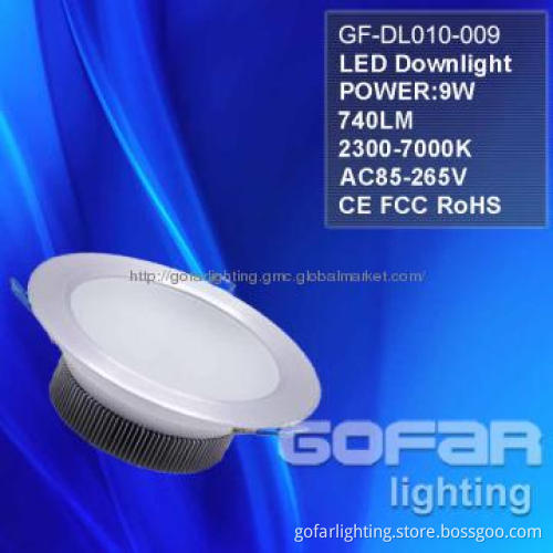9W LED Downlight ;TW Epistar;size: Φ195*90mm with hole size :160mm